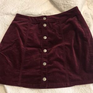 Brandy Melville button down suede skirt